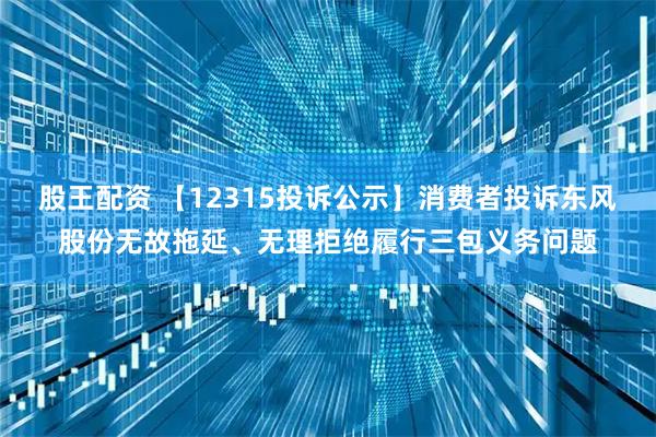 股王配资 【12315投诉公示】消费者投诉东风股份无故拖延、无理拒绝履行三包义务问题