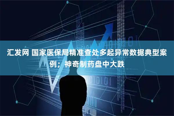 汇发网 国家医保局精准查处多起异常数据典型案例；神奇制药盘中大跌